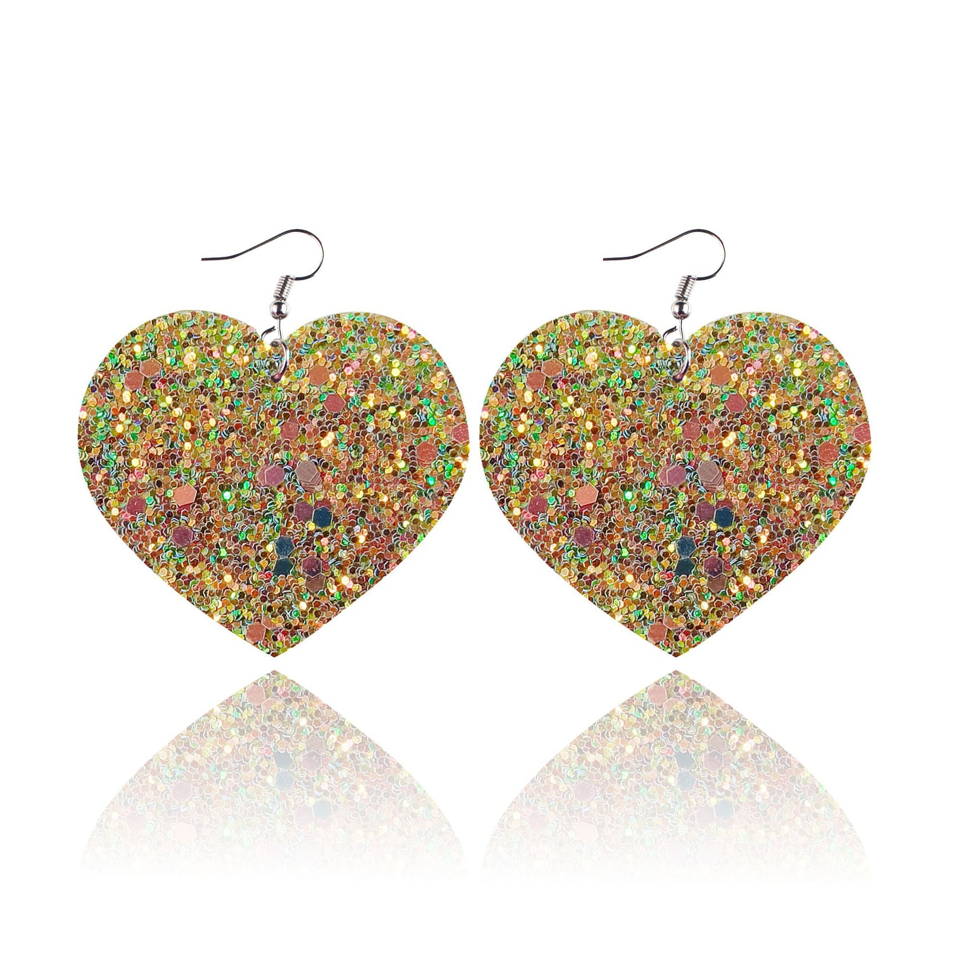 Wholesale Heart Valentine' s Day Leather Earrings